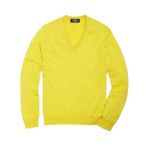 Country Club Lightweight Cashmere V-Neck - Yellow